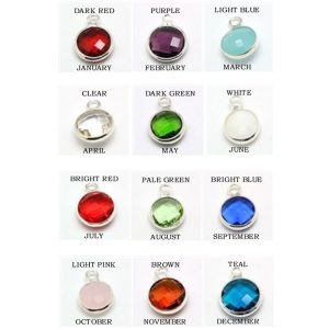 Personalised Stainless Steel Edge Birthstone Necklace