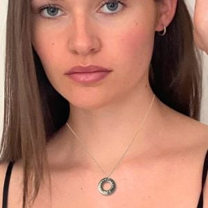 Personalised Engraved Sterling Silver Eternity Necklace