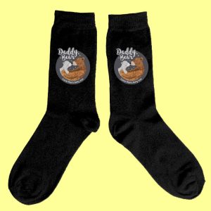 Personalised Daddy Bear Men's Socks Black One Size 6-11