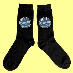 Personalised No.1 Men's Black Socks Dad Granddad Size 6-11