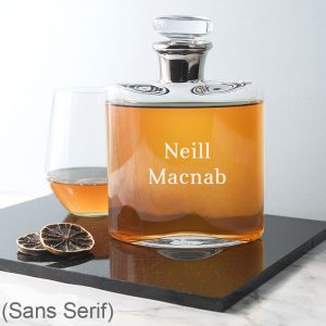 Personalised Platinum Necked LSA International Decanter