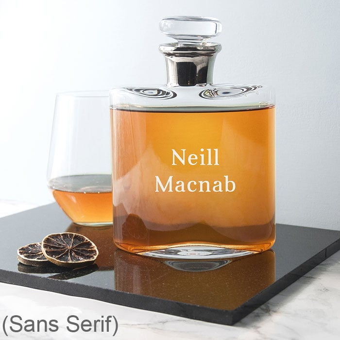 Personalised Platinum Necked LSA International Decanter
