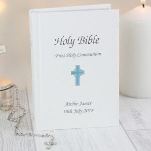 Personalised Blue Cross Boy's Bible