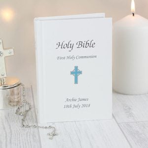 Personalised Blue Cross Boy's Bible
