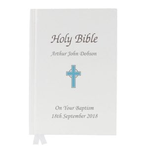 Personalised Blue Cross Boy's Bible