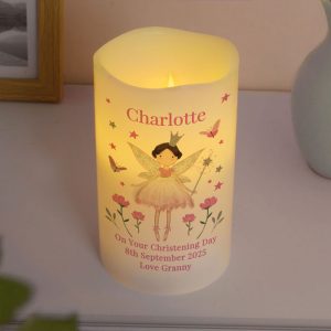 Girl's Personalised Fairy Princess Night Light LED Candle