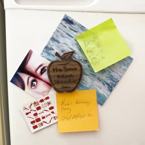 Personalised Teachers Apple Shaped Walnut Wood Fridge Magnet