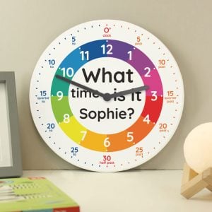 Personalised What Time Is It Children's Wooden Wall Clock