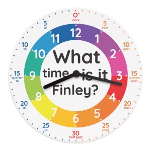 Personalised What Time Is It Children's Wooden Wall Clock
