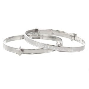 Personalised Sterling Silver Baby or Christening Bracelet