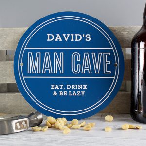 Personalised Man Cave Heritage Blue Plaque Men's Gift Idea