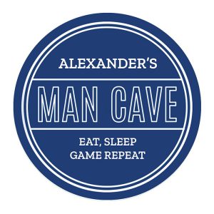 Personalised Man Cave Heritage Blue Plaque Men's Gift Idea