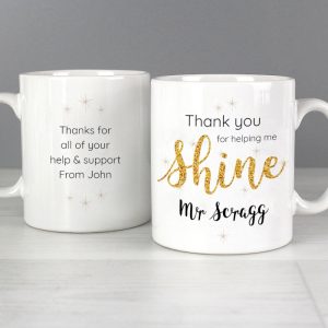 Personalised Shine Teacher Mug Thank You Gift