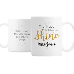 Personalised Shine Teacher Mug Thank You Gift