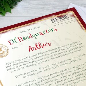 Children's Personalised Elf Surveillance Christmas Letter