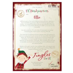 Children's Personalised Elf Surveillance Christmas Letter