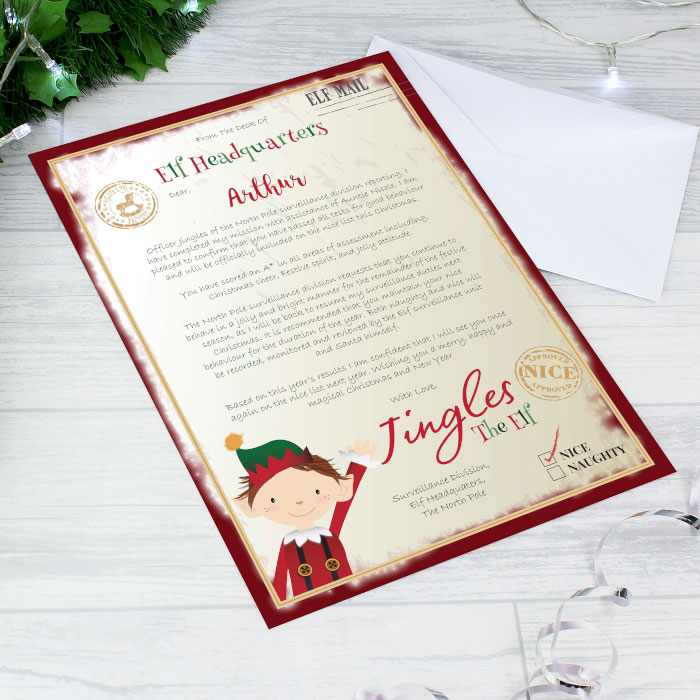 Children's Personalised Elf Surveillance Christmas Letter