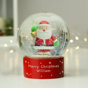 Personalised Father Christmas Snow Globe Keepsake Gift