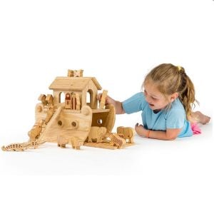 Fair Trade Junior Natural Wooden Noah's Ark Playset