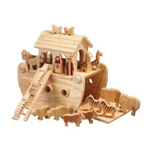 Fair Trade Junior Natural Wooden Noah's Ark Playset