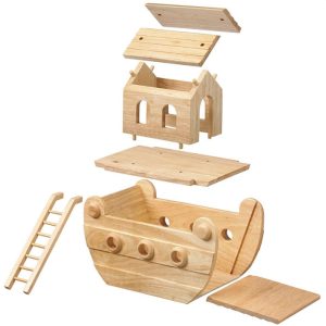 Fair Trade Junior Natural Wooden Noah's Ark Playset