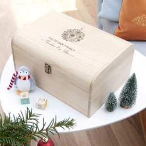 Personalised Family Christmas Eve Chest - Bauble Design