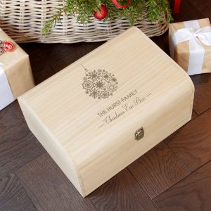 Personalised Family Christmas Eve Chest - Bauble Design
