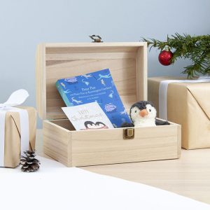 Personalised Baby's First Christmas Wooden Christmas Eve Box