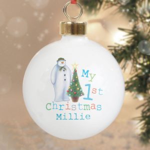 Personalised 'The Snowman' My 1st Christmas Tree Bauble