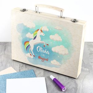 Personalised Rainbow Unicorn Colouring In Art Set