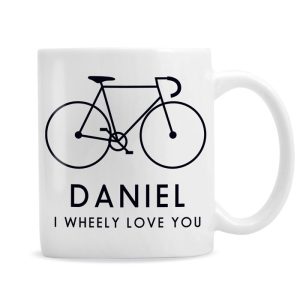 Personalised I Wheely Love You Ceramic Bike Mug