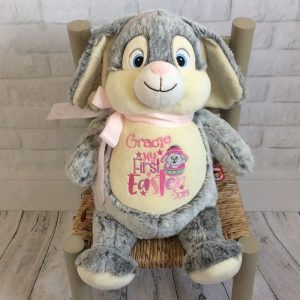 Personalised Grey Cubbies Easter Bunny Soft Toy