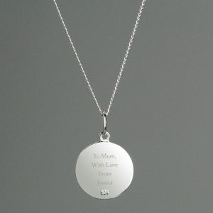 Personalised Silver & 9ct Gold Saint Christopher Necklace