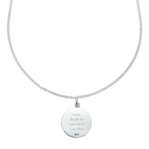 Personalised Silver & 9ct Gold Saint Christopher Necklace