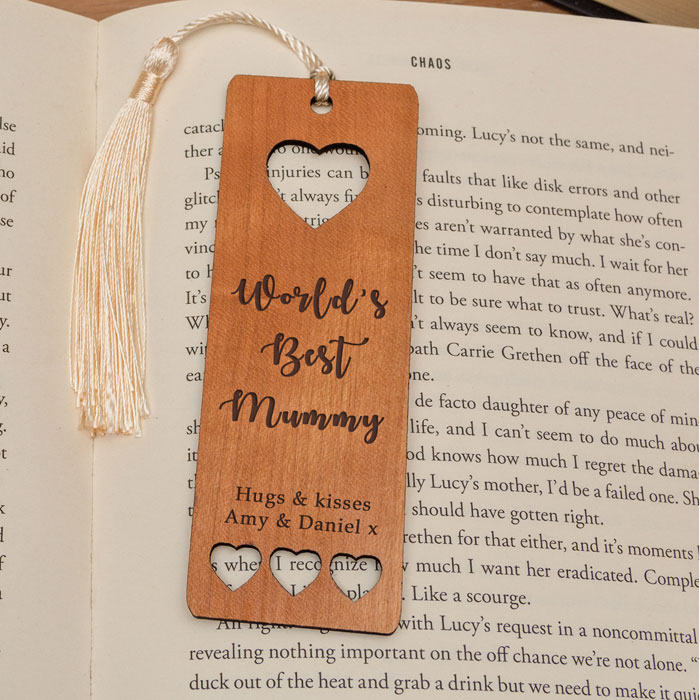 Personalised World's Best Wooden Bookmark