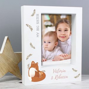 Personalised Mummy and Me Fox 5x7 Inch Box Photo Frame