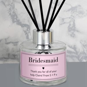 Ladies Personalised Classic Pink Reed Diffuser Gift Mum Nan