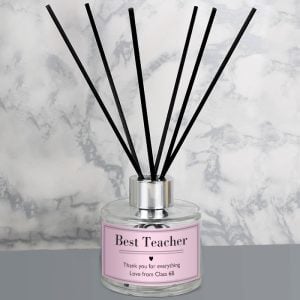 Ladies Personalised Classic Pink Reed Diffuser Gift Mum Nan