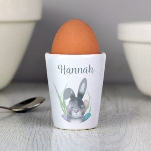 Personalised Cute Easter Bunny Ceramic Egg Cup