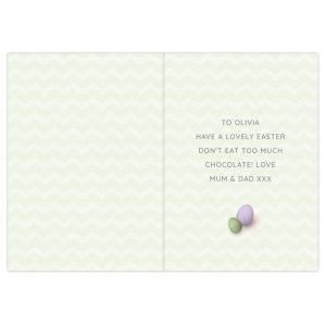 Children's Personalised Cute Easter Bunny Card