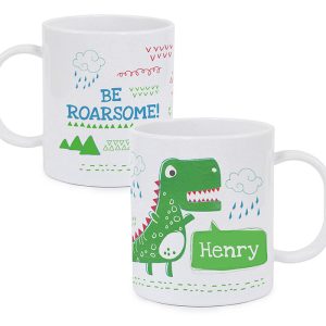 Personalised Be Roarsome Dinosaur Plastic Toddler Mug