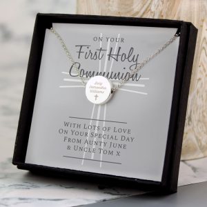 Personalised First Holy Communion Necklace and Box