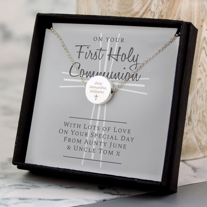 Personalised First Holy Communion Necklace and Box