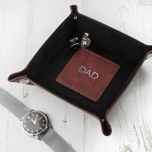 Personalised Luxury Brown Coin Tray