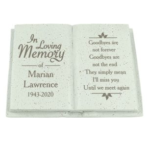 Personalised In Loving Memory Memorial Book Ornament