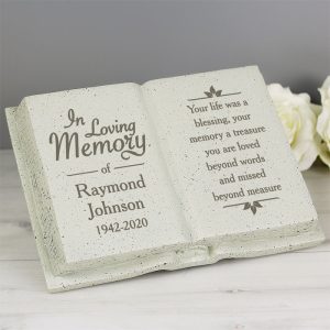 Personalised In Loving Memory Memorial Book Ornament