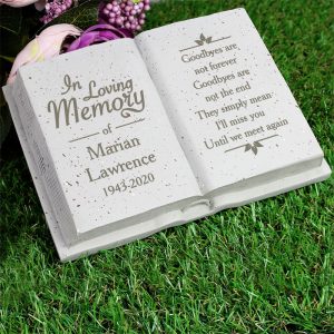 Personalised In Loving Memory Memorial Book Ornament