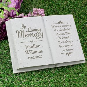 Personalised In Loving Memory Memorial Book Ornament