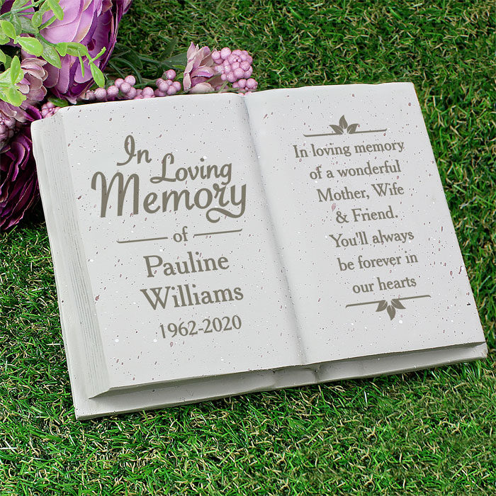 Personalised In Loving Memory Memorial Book Ornament