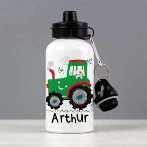 Boy's Personalised Tractor Drinks School Water Bottle